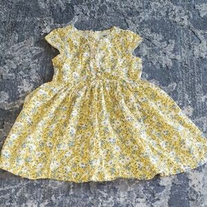 OshKosh B'gosh Yellow Flutter Sleeve Sundress Sx 4T Used Mint Condition